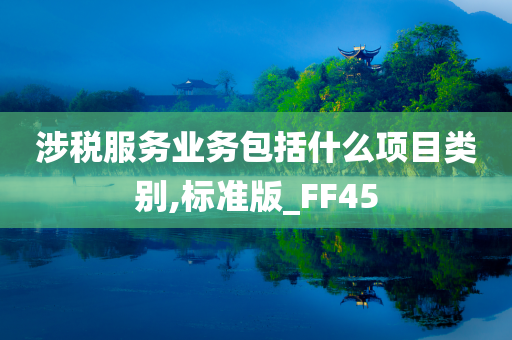 涉税服务业务包括什么项目类别,标准版_FF45