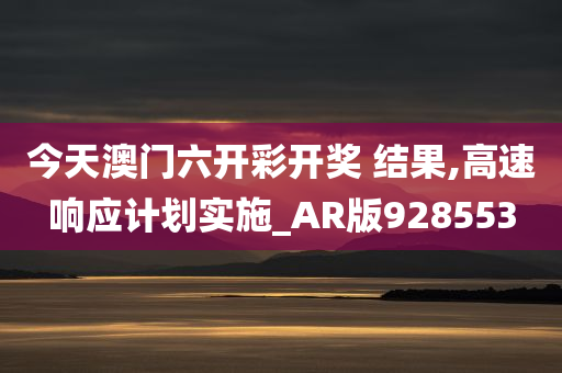 今天澳门六开彩开奖 结果,高速响应计划实施_AR版928553