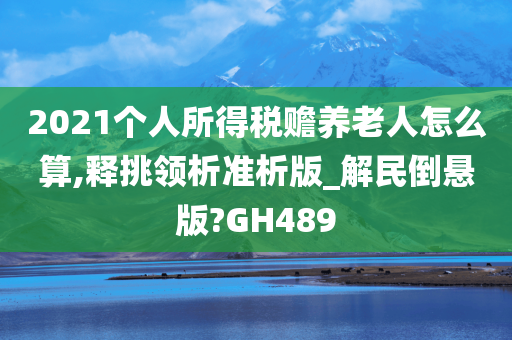 2021个人所得税赡养老人怎么算,释挑领析准析版_解民倒悬版?GH489