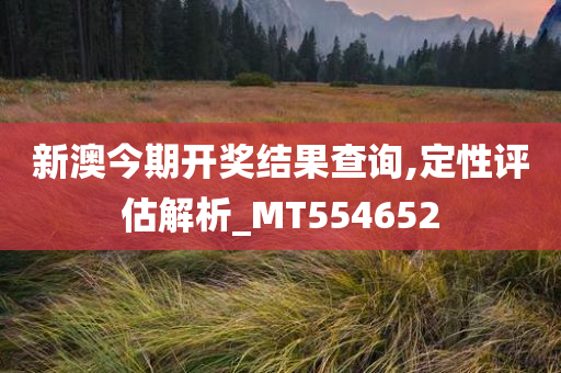 新澳今期开奖结果查询,定性评估解析_MT554652