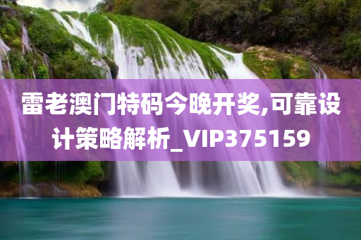 雷老澳门特码今晚开奖,可靠设计策略解析_VIP375159