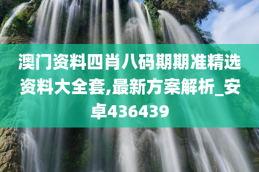 澳门资料四肖八码期期准精选资料大全套,最新方案解析_安卓436439