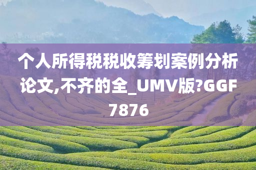 个人所得税税收筹划案例分析论文,不齐的全_UMV版?GGF7876