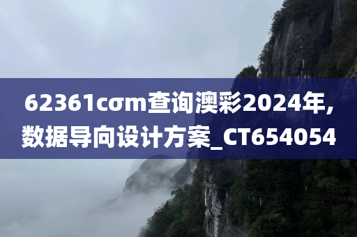 62361cσm查询澳彩2024年,数据导向设计方案_CT654054