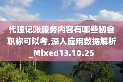 代理记账服务内容有哪些初会职称可以考,深入应用数据解析_Mixed13.10.25