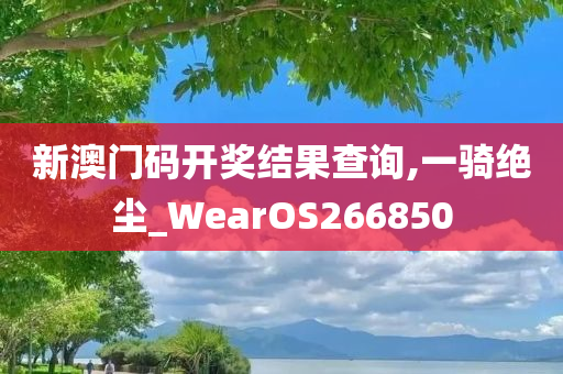 新澳门码开奖结果查询,一骑绝尘_WearOS266850