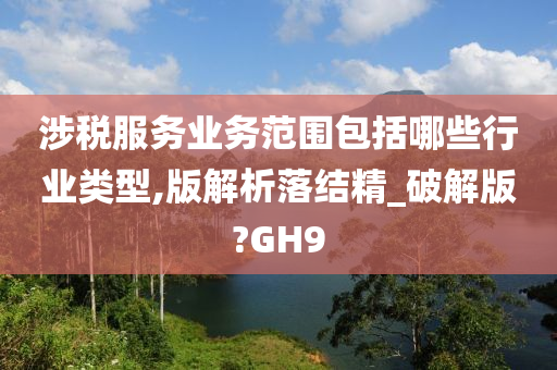 涉税服务业务范围包括哪些行业类型,版解析落结精_破解版?GH9