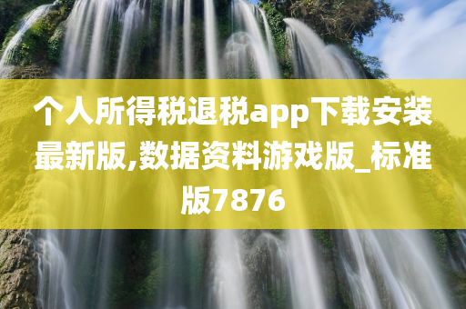 个人所得税退税app下载安装最新版,数据资料游戏版_标准版7876