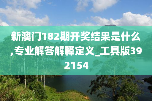 新澳门182期开奖结果是什么,专业解答解释定义_工具版392154