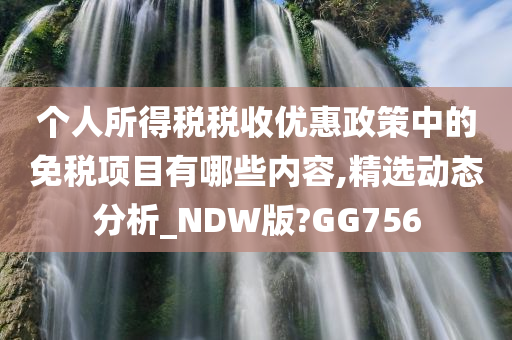 个人所得税税收优惠政策中的免税项目有哪些内容,精选动态分析_NDW版?GG756