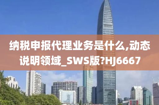 纳税申报代理业务是什么,动态说明领域_SWS版?HJ6667