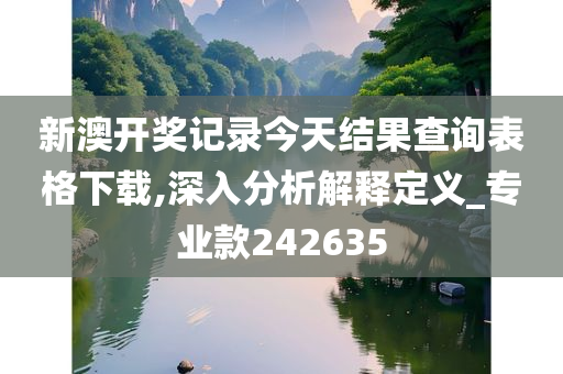 新澳开奖记录今天结果查询表格下载,深入分析解释定义_专业款242635