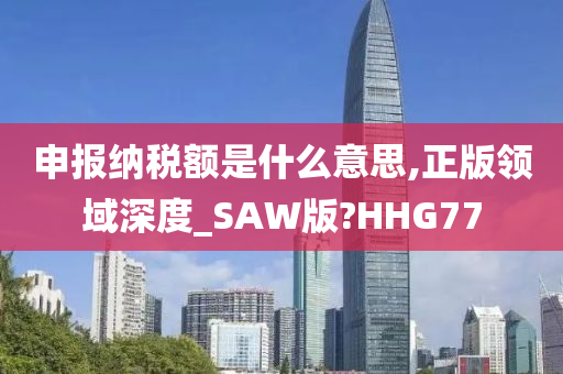 申报纳税额是什么意思,正版领域深度_SAW版?HHG77