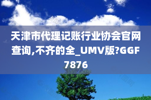 天津市代理记账行业协会官网查询,不齐的全_UMV版?GGF7876