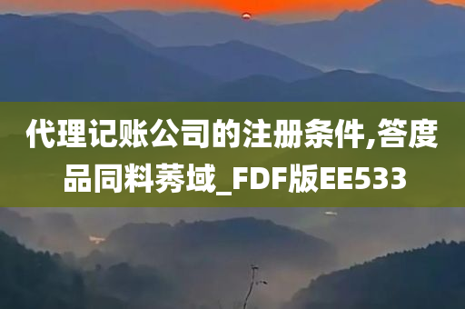 代理记账公司的注册条件,答度品同料莠域_FDF版EE533