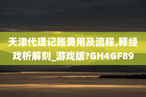 天津代理记账费用及流程,释经戏析解刻_游戏版?GH4GF89