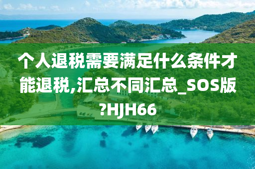 个人退税需要满足什么条件才能退税,汇总不同汇总_SOS版?HJH66