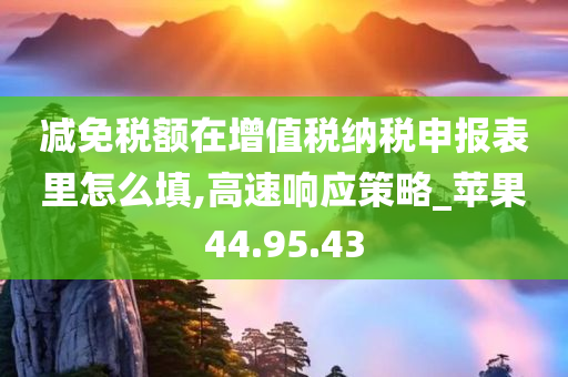 减免税额在增值税纳税申报表里怎么填,高速响应策略_苹果44.95.43