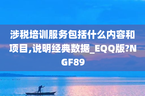 涉税培训服务包括什么内容和项目,说明经典数据_EQQ版?NGF89