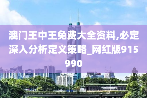 澳门王中王免费大全资料,必定深入分析定义策略_网红版915990