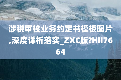 涉税审核业务约定书模板图片,深度详析落实_ZXC版?HII7664