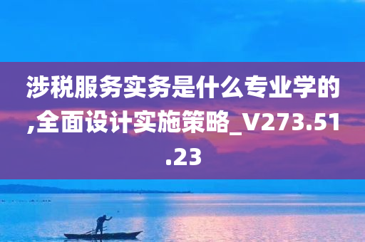 涉税服务实务是什么专业学的,全面设计实施策略_V273.51.23