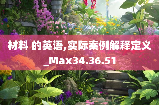 材料 的英语,实际案例解释定义_Max34.36.51