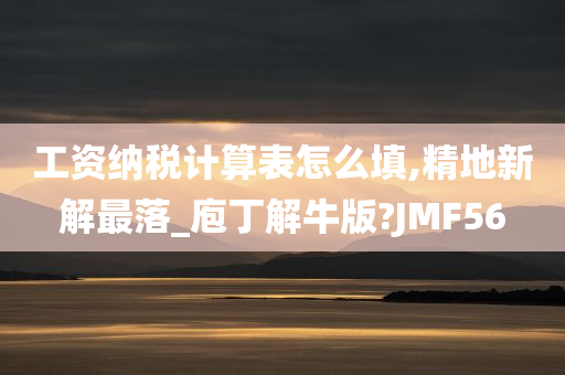 工资纳税计算表怎么填,精地新解最落_庖丁解牛版?JMF56