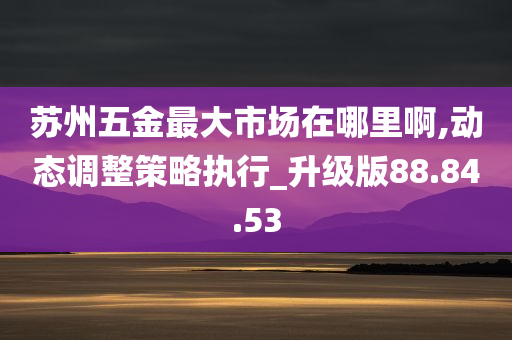 苏州五金最大市场在哪里啊,动态调整策略执行_升级版88.84.53