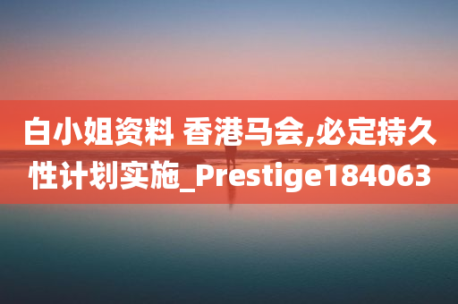 白小姐资料 香港马会,必定持久性计划实施_Prestige184063