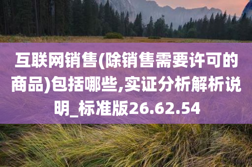 互联网销售(除销售需要许可的商品)包括哪些,实证分析解析说明_标准版26.62.54