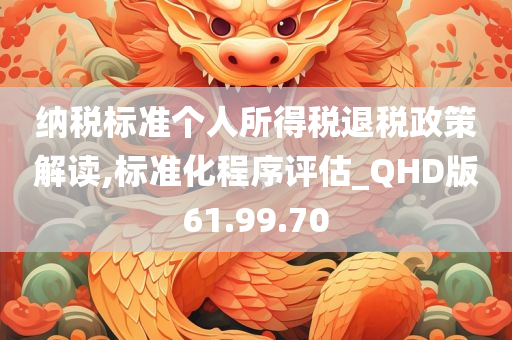 纳税标准个人所得税退税政策解读,标准化程序评估_QHD版61.99.70