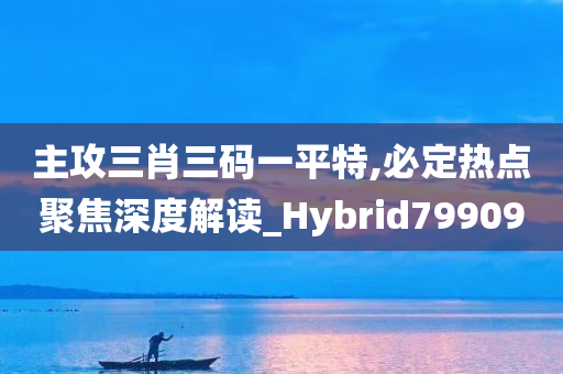 主攻三肖三码一平特,必定热点聚焦深度解读_Hybrid799090