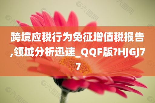 跨境应税行为免征增值税报告,领域分析迅速_QQF版?HJGJ77