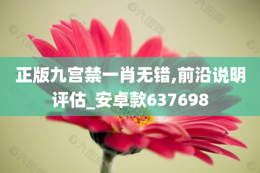 正版九宫禁一肖无错,前沿说明评估_安卓款637698