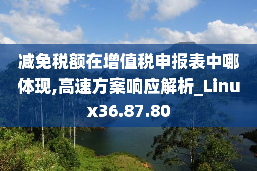 减免税额在增值税申报表中哪体现,高速方案响应解析_Linux36.87.80