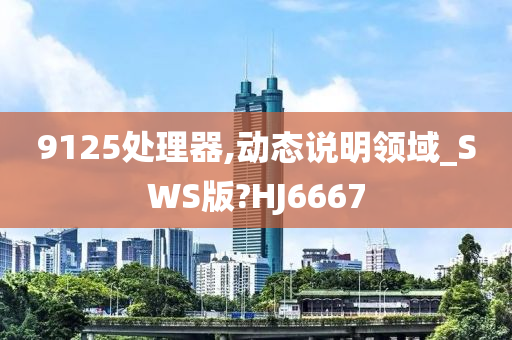 9125处理器,动态说明领域_SWS版?HJ6667