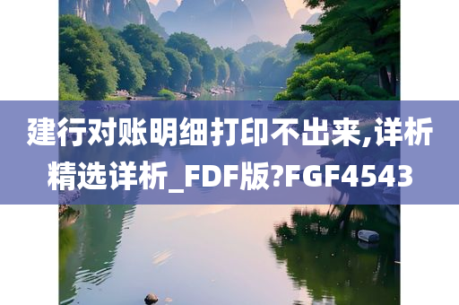 建行对账明细打印不出来,详析精选详析_FDF版?FGF4543