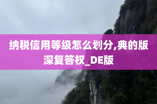 纳税信用等级怎么划分,典的版深复答权_DE版