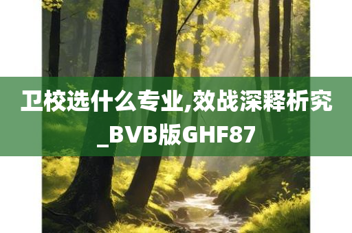 卫校选什么专业,效战深释析究_BVB版GHF87