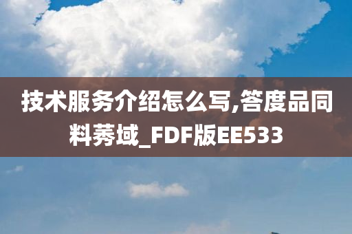 技术服务介绍怎么写,答度品同料莠域_FDF版EE533