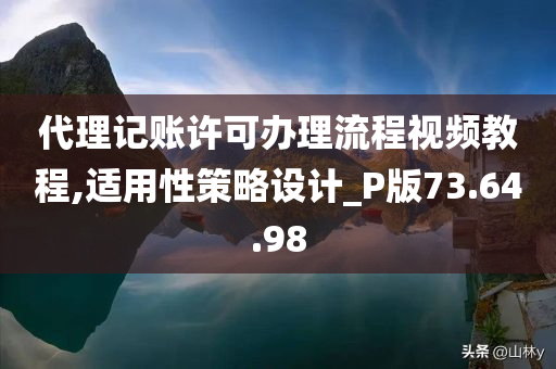 代理记账许可办理流程视频教程,适用性策略设计_P版73.64.98