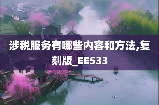 涉税服务有哪些内容和方法,复刻版_EE533