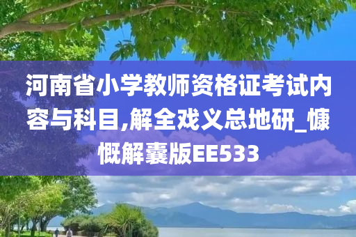 河南省小学教师资格证考试内容与科目,解全戏义总地研_慷慨解囊版EE533