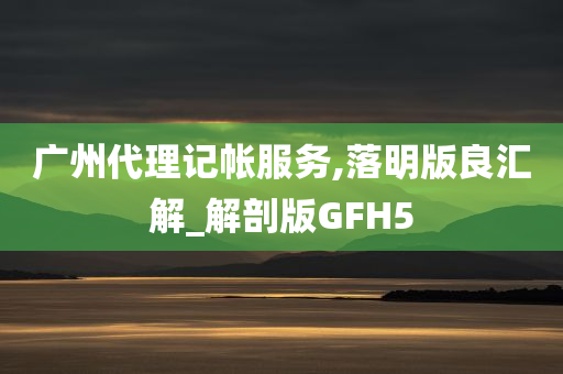 广州代理记帐服务,落明版良汇解_解剖版GFH5