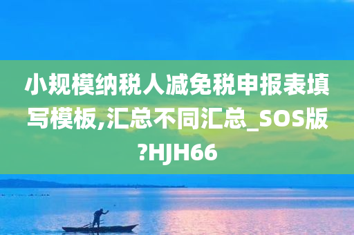 小规模纳税人减免税申报表填写模板,汇总不同汇总_SOS版?HJH66