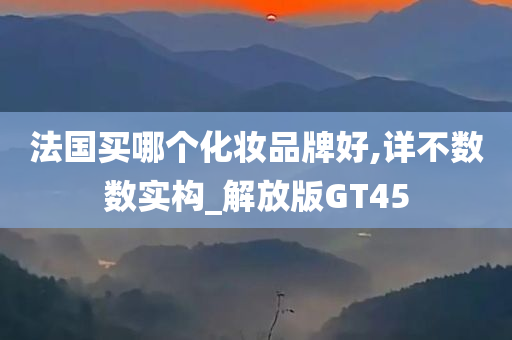 法国买哪个化妆品牌好,详不数数实构_解放版GT45