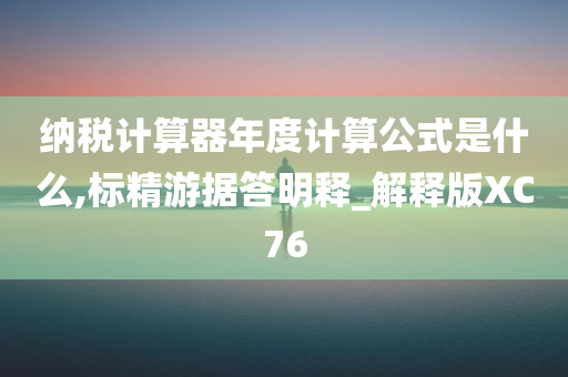 纳税计算器年度计算公式是什么,标精游据答明释_解释版XC76