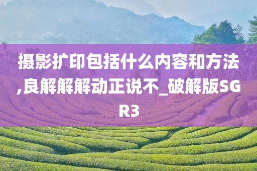 摄影扩印包括什么内容和方法,良解解解动正说不_破解版SGR3