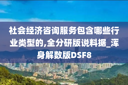 社会经济咨询服务包含哪些行业类型的,全分研版说料据_浑身解数版DSF8